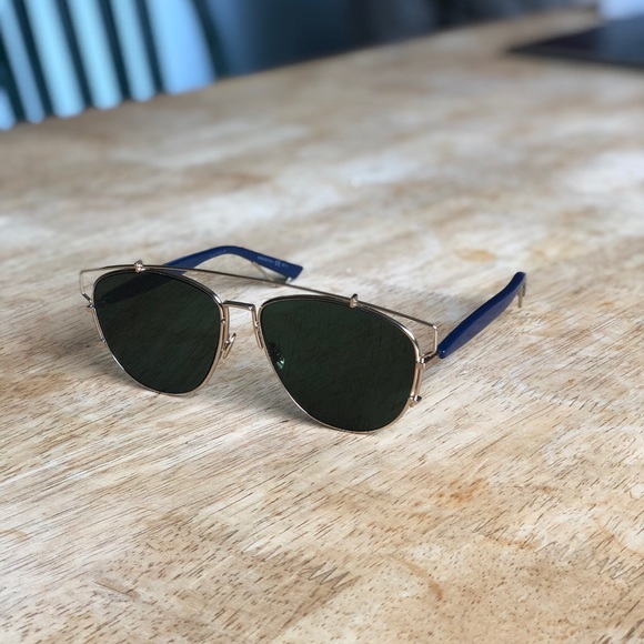 dior technologic cutout aviator sunglasses